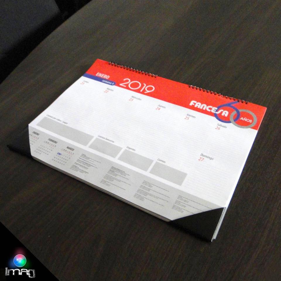 Calendario 2010 anillado logo FANCERA