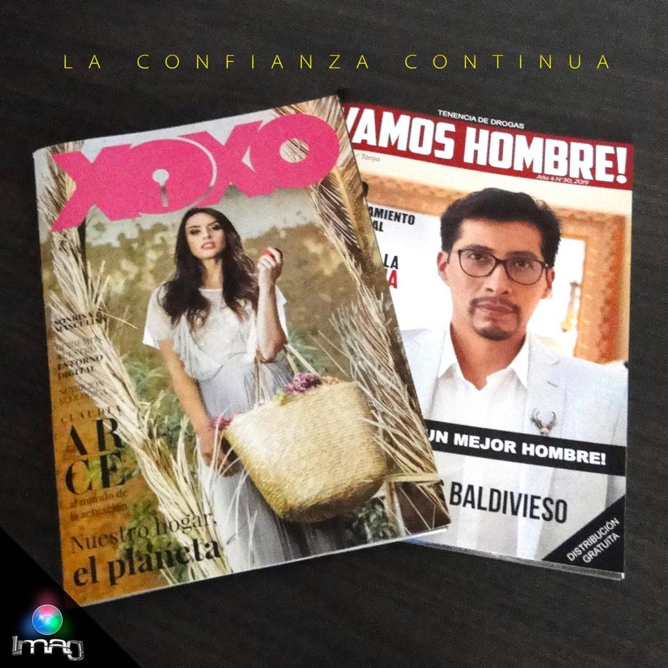 Revistas impresas y materiales de campaña publicados