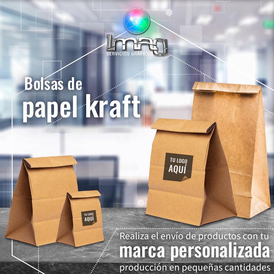 Bolsas de papel kraft con personalización y logo