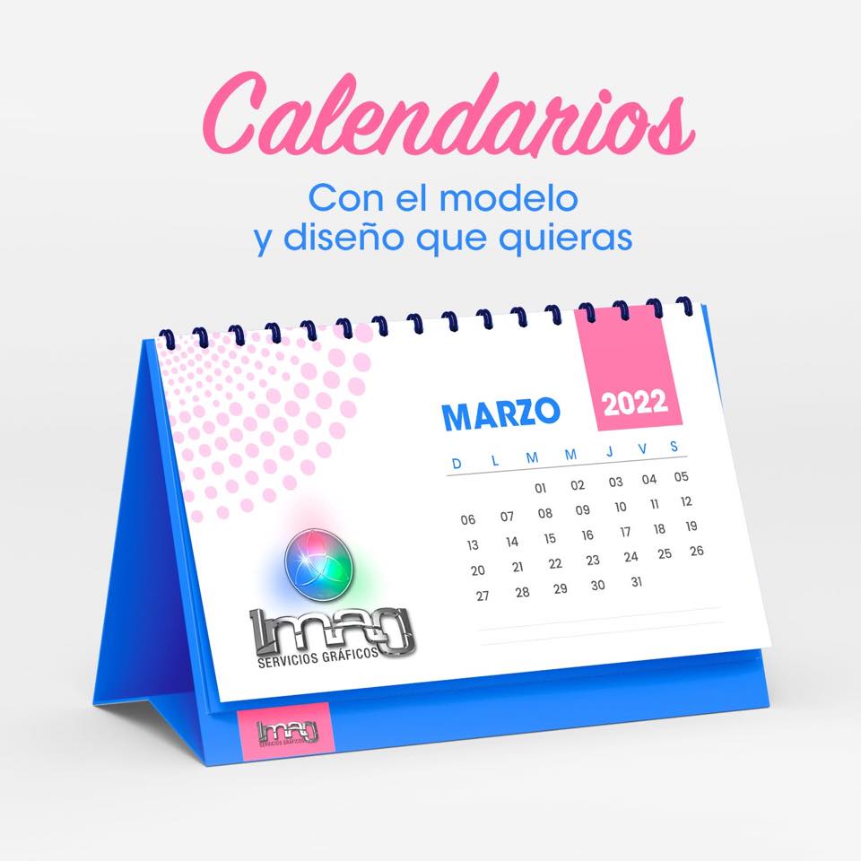 Foto calendario personalizado IMAG con modelo anillado