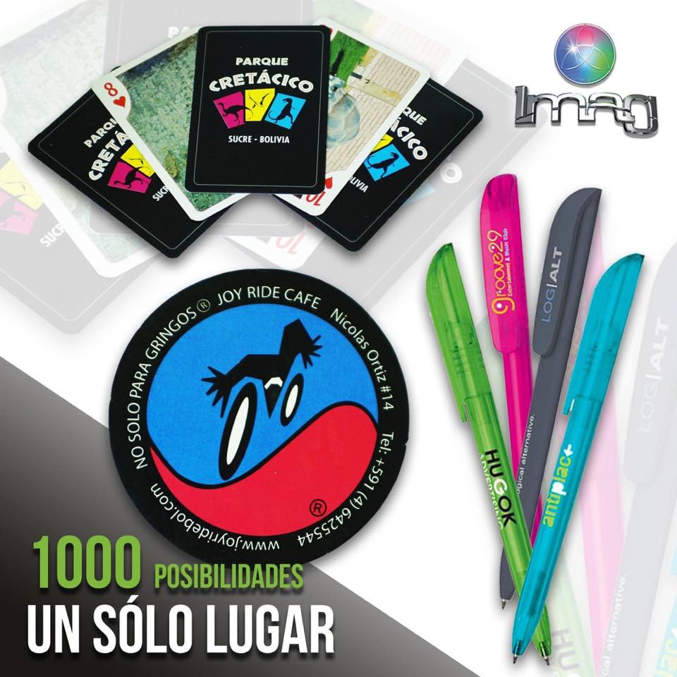 Foto productos variados Parque Cretácico tarjetas stickers