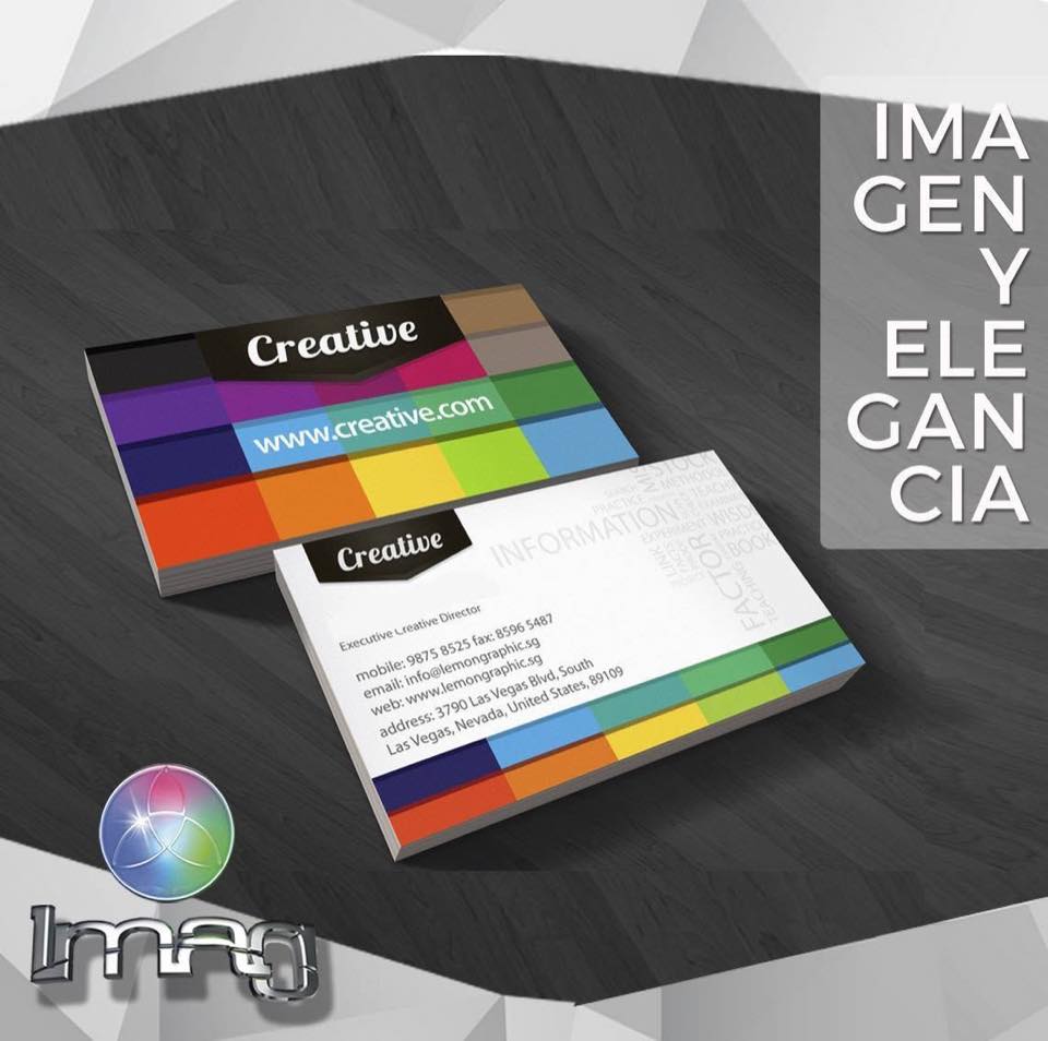 Tarjetas de presentación impresas a full color
