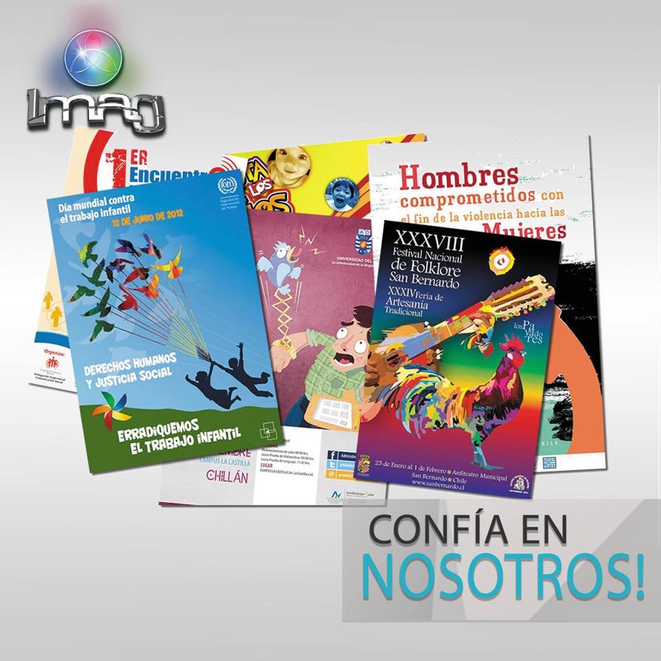 Colección de afiches impresos con diseños variados